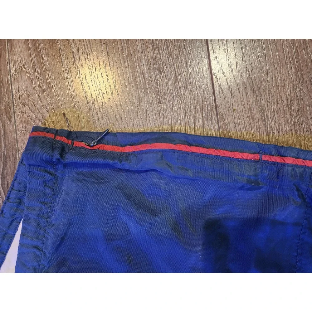 Vintage Abercrombie & Fitch Blue‎ Nylon Track Pants Y2K 90s Zip Pockets Mens L